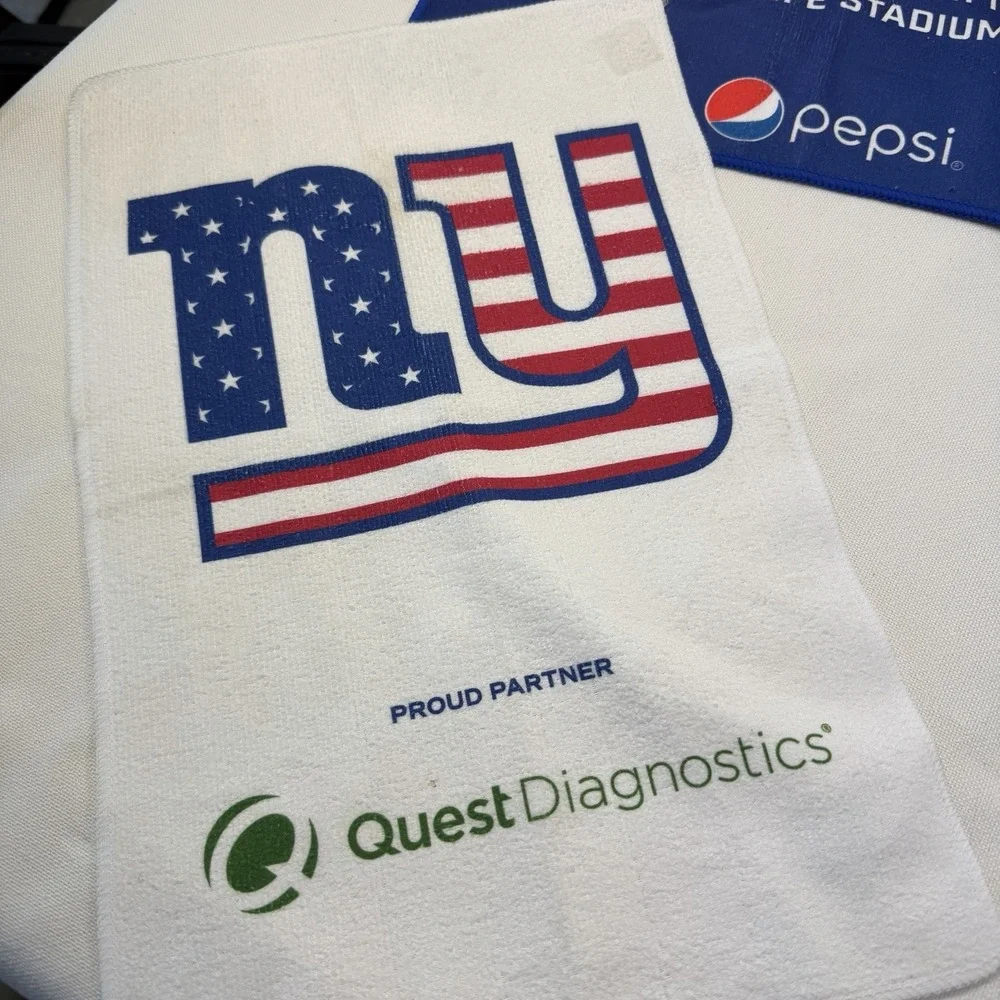 New York Giants Rally Towel Ceremony Wash Lot of 6 Game Strahan Stadium Retired